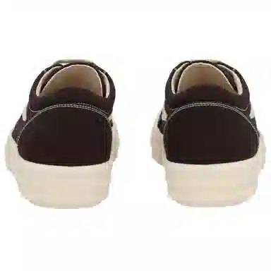 Rick Owens DRKSHDW Vintage Round Toe Low Canvas Sneakers Brown