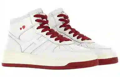 Hogan H630 High Top Lace-Up Valentine's Edition White Red
