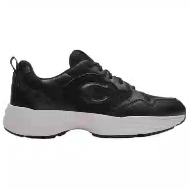 COACH Signature Round Toe Low Top Sneakers Black