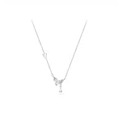 【纯银999 | 星光蝴蝶】 凤祥囍事 老凤祥 经典百搭小众设计轻奢高级感精致简约时尚学生日常通勤约会气质温柔可调节锁骨链 足银 项链 女款