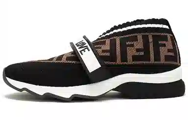 Fendi Mesh Mid Sneakers Black