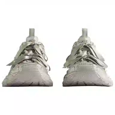 Balenciaga Satin Bow Low Top Sneakers Gray