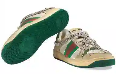 Gucci Screener Sneaker With Crystals