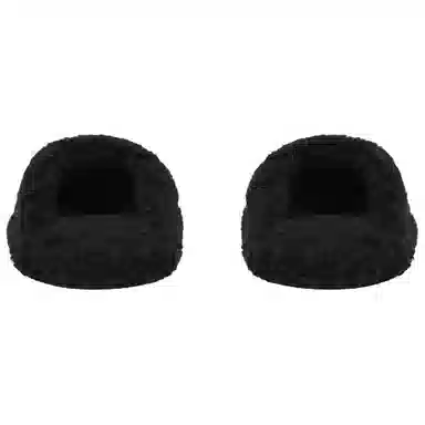 Balenciaga Furry Slides Black