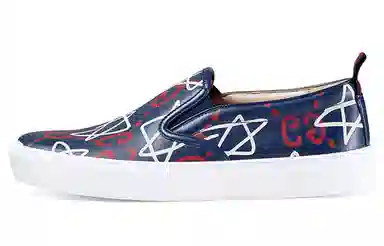 Gucci Blue Slip-On Sneakers