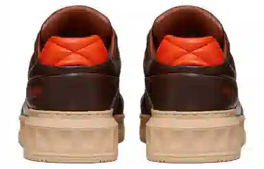 Valentino One Stud Brown White