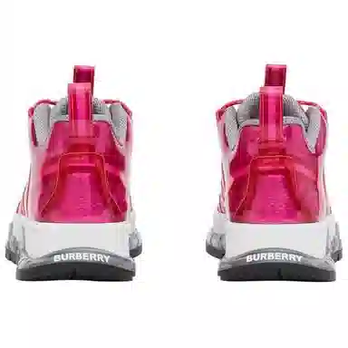 Burberry Round Toe Lace-Up Sneakers