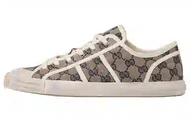 Gucci Canvas Low-Top Beige Blue