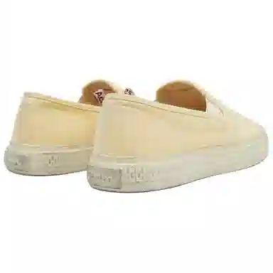 Acne Studios Ballow Round Toe Logo Sneakers Light Yellow