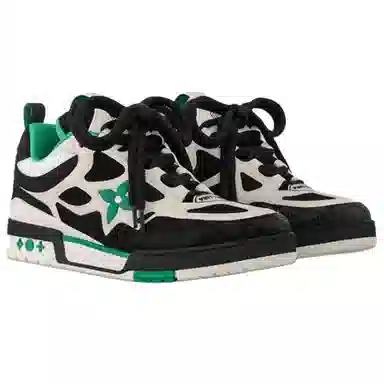 Louis Vuitton Skate Low Black White Green