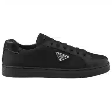 Prada Leather Low Top Sneakers Black