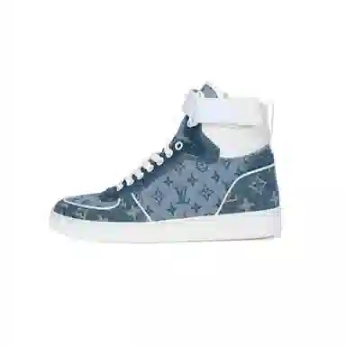Louis Vuitton Boombox Monogram Denim High-Top Sneakers