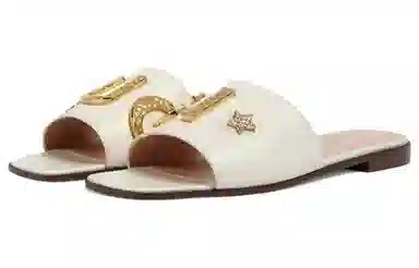 Gucci Beige Slingback Slide Sandals