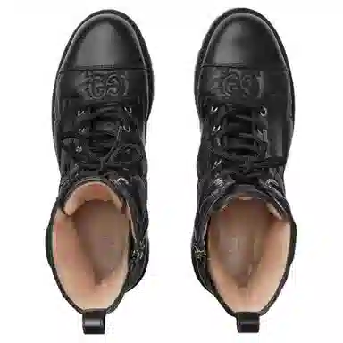 Gucci GG Print Leather Boots