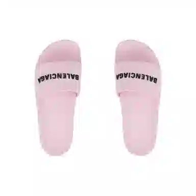 Balenciaga Logo Pink Slides