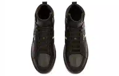 BALLY Leather Lace-Up Sneakers Black