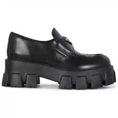 Prada Monolith Black Loafers