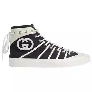 Gucci High-Top Sneakers Black White