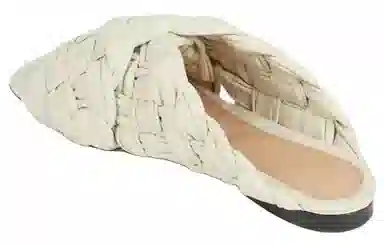 Bottega Veneta Flat Slide Sandals White