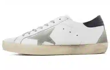 Golden Goose Super-Star Black Heel Gray Star