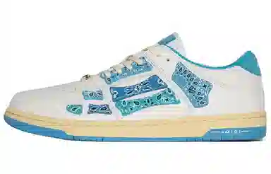 AMIRI Skel-Top Low White Blue