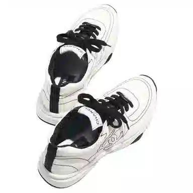 CHANEL Canvas Low Top Sneakers White