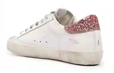 Golden Goose Super-Star White Pink Distressed