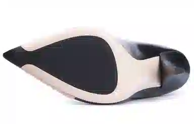 Fendi Leather High Heels Black Beige