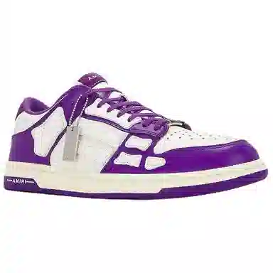 AMIRI Skel-Top Low White Purple