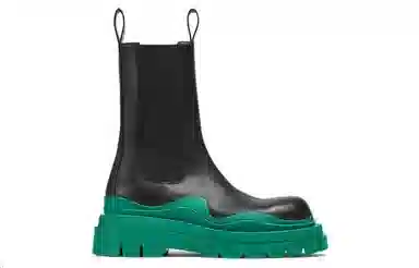 Bottega Veneta Tire Chelsea Boots Turquoise