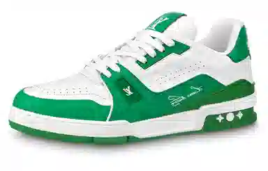 LOUIS VUITTON Trainer White Green