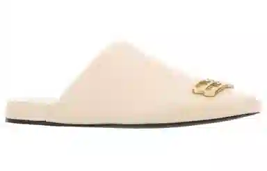 Balenciaga Slip-On Round Toe Sandals Beige