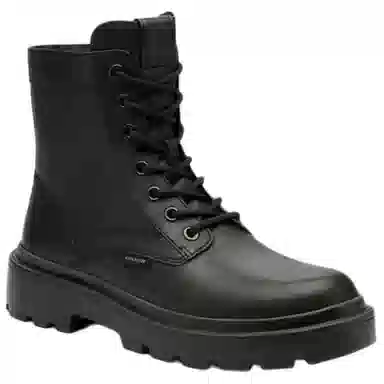 COACH Combat Leather Boots Black
