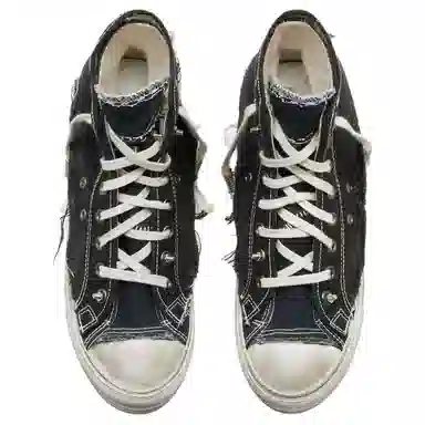 Maison Margiela Loved to Death High Top Canvas Sneakers Black