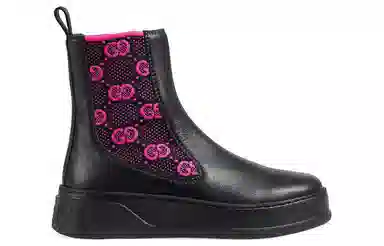 Gucci Chelsea Boots Black Purple
