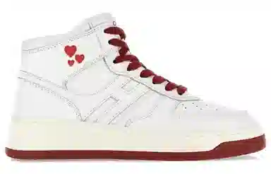 Hogan H630 High Top Lace-Up Valentine's Edition White Red