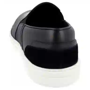 Gucci Leather Slip-On Sneakers Black