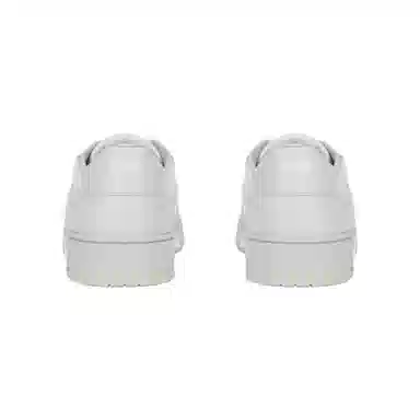 Fendi Leather Round Toe Low Sneakers White