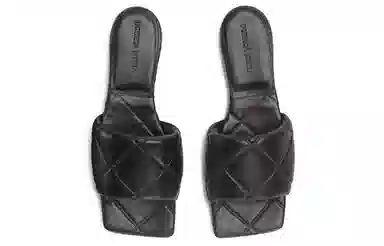Bottega Veneta Lido Slip-On Sandals Black