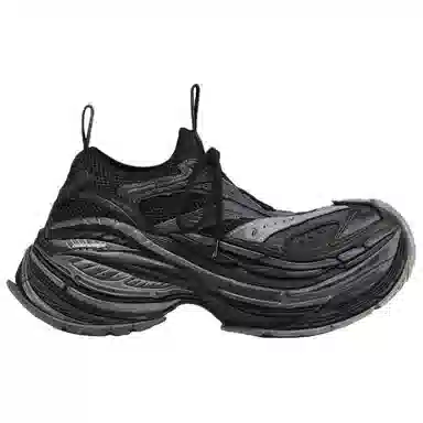 Balenciaga Platform Reduced Low Top Sneakers Black Grey