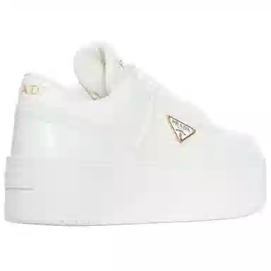 Prada Low Top Lace-Up Sneakers White