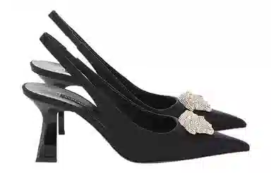 Versace Medusa Wrap Heel Sandal Black