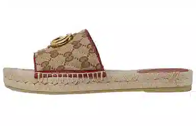 Gucci GG Quilted Espadrille Sandals Ebony