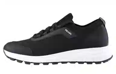 Prada Logo Lace-Up Sneakers Black