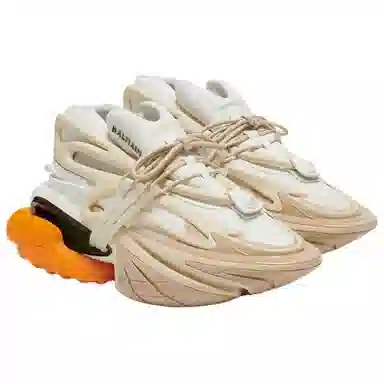 Balmain Low-Top White Orange