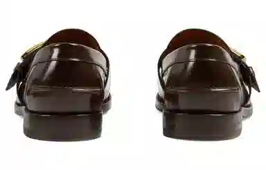 Gucci Leather Loafers Brown