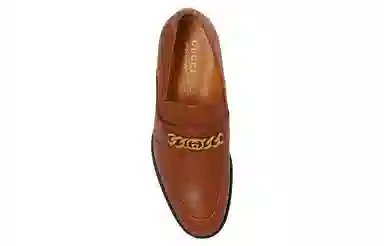 Gucci Brown Leather Slip-On