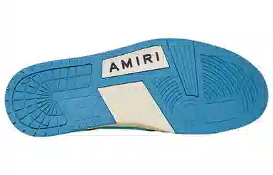 AMIRI Skel-Top Low White Blue