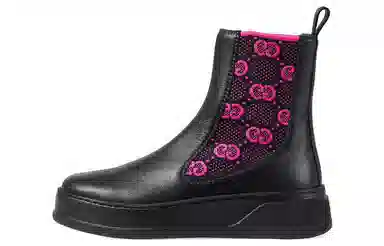 Gucci Chelsea Boots Black Purple
