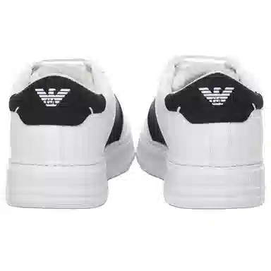 Emporio Armani Logo Stripe Low Top White Black